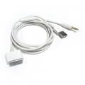 TechnaXX Car AUX Audio USB Kabel f&Atilde;&OElig;r iPhone/iPod/ipad